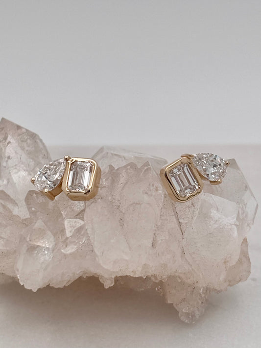 Toi et Moi Diamond Earrings